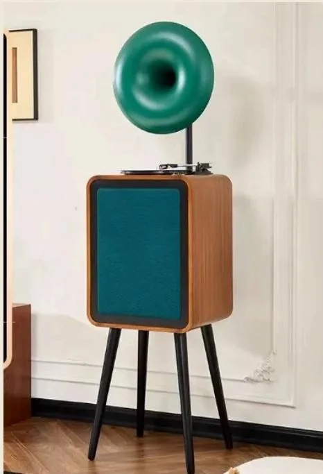 oldvox C-M1 light luxury modern phonograph in fabric and wood